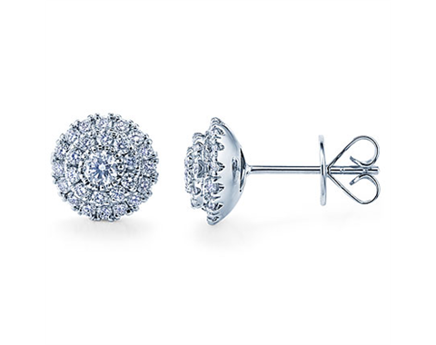 14k White Gold Double Pave Set Bezel